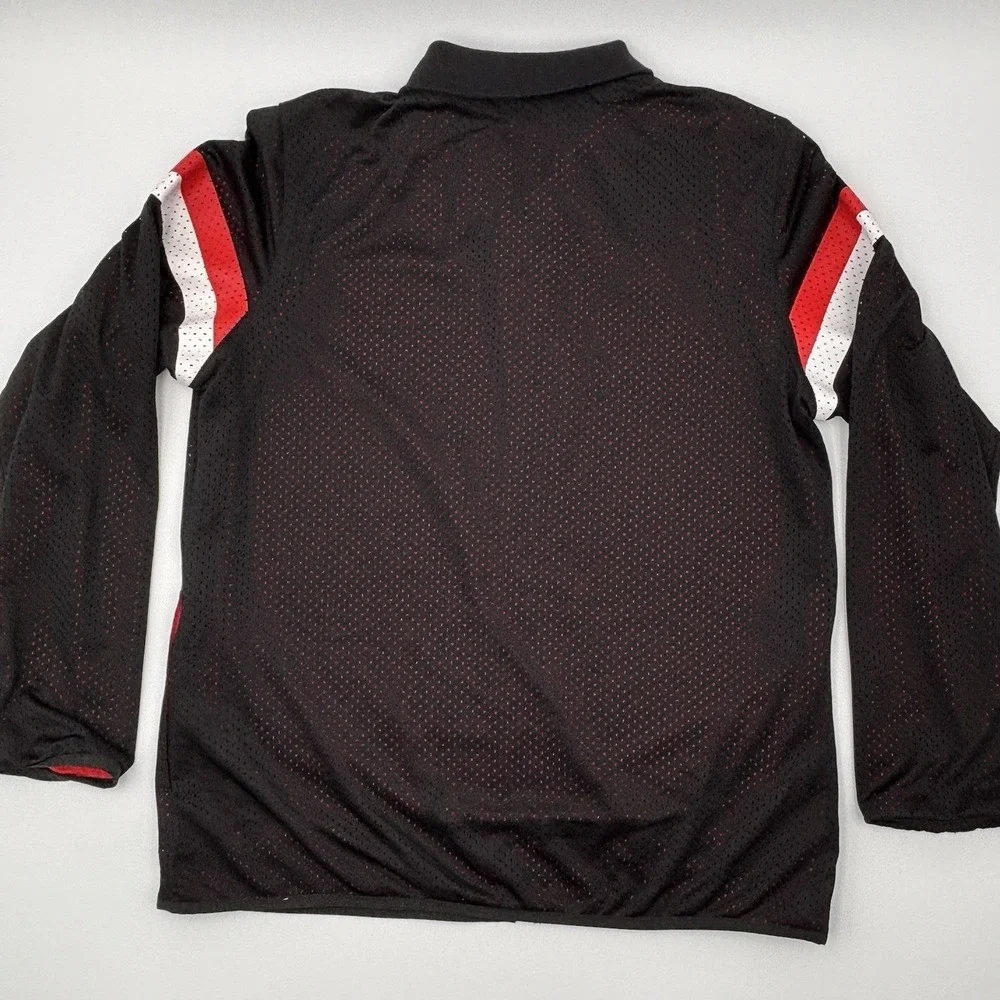 Adidas Chicago Bulls NBA Warm Up Jacket Mens XL Black Red Mesh Full Zip 6801W 14